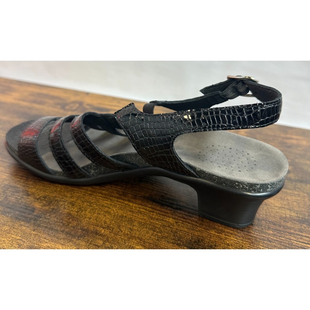 SAS Allegro Comfort Crocodile Embossed Leather Sandals Made in USA Size 10 W - Picture 4 of 15